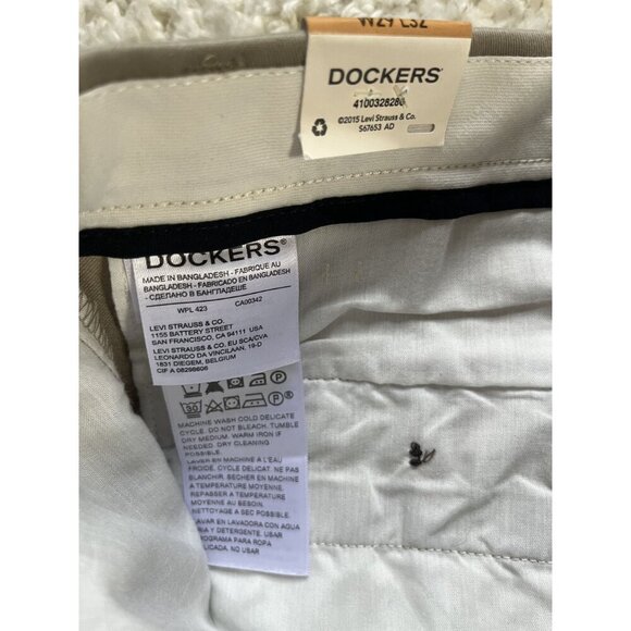 Dockers NWT Slim Tapered Easy Khaki Pants 29x32 Tan - Picture 5 of 6